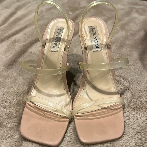Strappy heels with clear straps. 8.5 Steve Madden - Picture 1 of 3